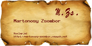 Martonosy Zsombor névjegykártya